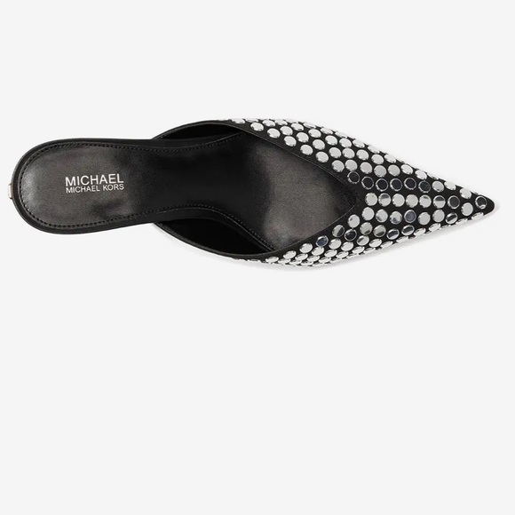 MICHAEL Michael Kors Kasia Mule Pump - Black with Silver Dots Size 9 - Picture 2 of 7